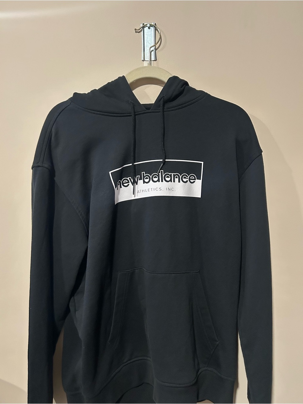 New Balance Black Hoodie with White Logo